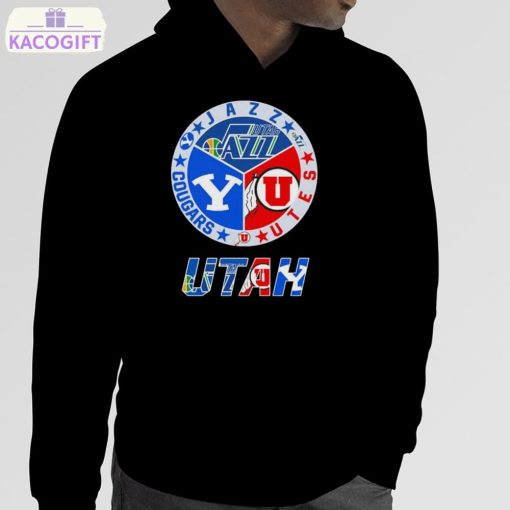 utah sports teams utah jazz utah utes and cougars shirt 5