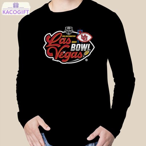 utah utes 2023 srs distribution las vegas bowl logo shirt 3