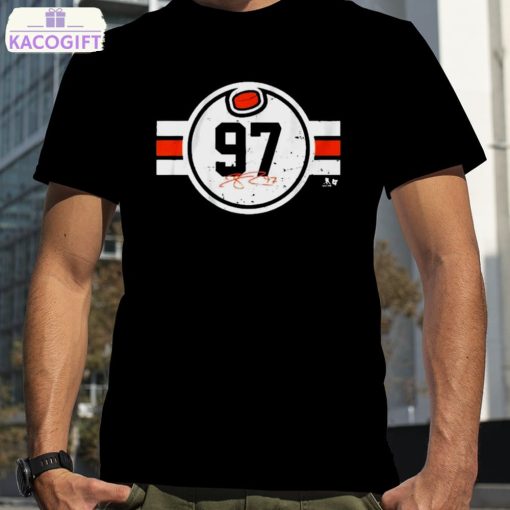 vintage connor mcdavid number 97 edmonton oilers signature shirt