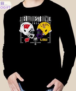 wisconsin badgers vs lsu tigers 2024 reliaquest bowl shirt 3