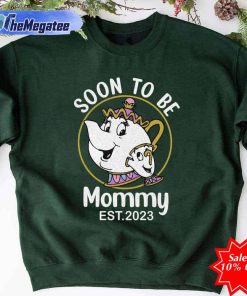 mrs potts soon to be mommy est 2023 mothers day sweatshirt beauty and the beast 1